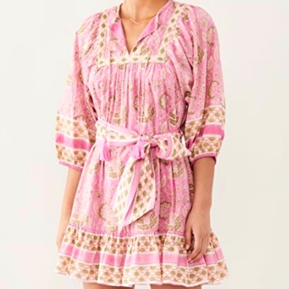 🆕 Cleobella Magdalena Wildflower Certified Organic Cotton Mini Dress - Picture 3 of 16
